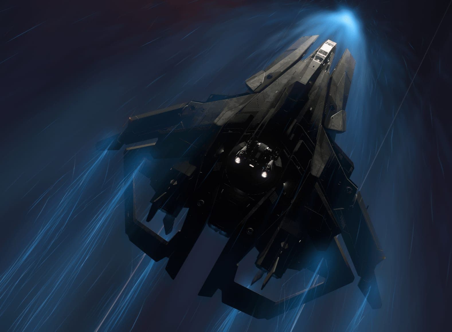 A spacecraft streaking through quantum travel
